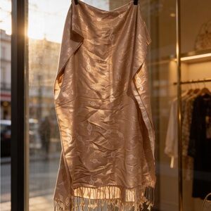 Elegant Gold Patterned Scarf